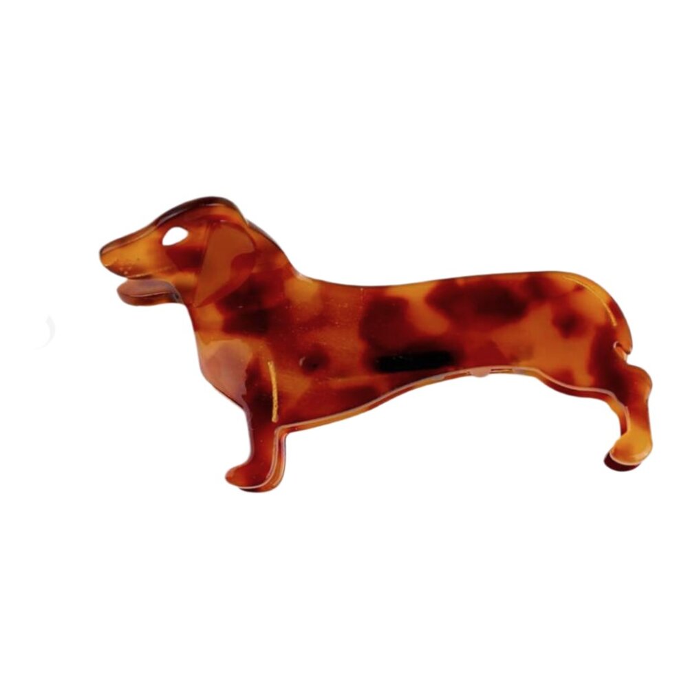 Two Adorable Dog-Shaped Claw Hair Clips - Dachshund and Dalmation - Picture 2 of 4